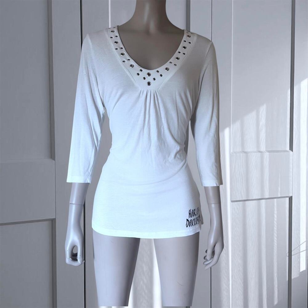 Y2k white harley davidson white